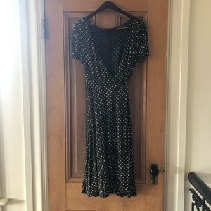 Polka dot wrap dress